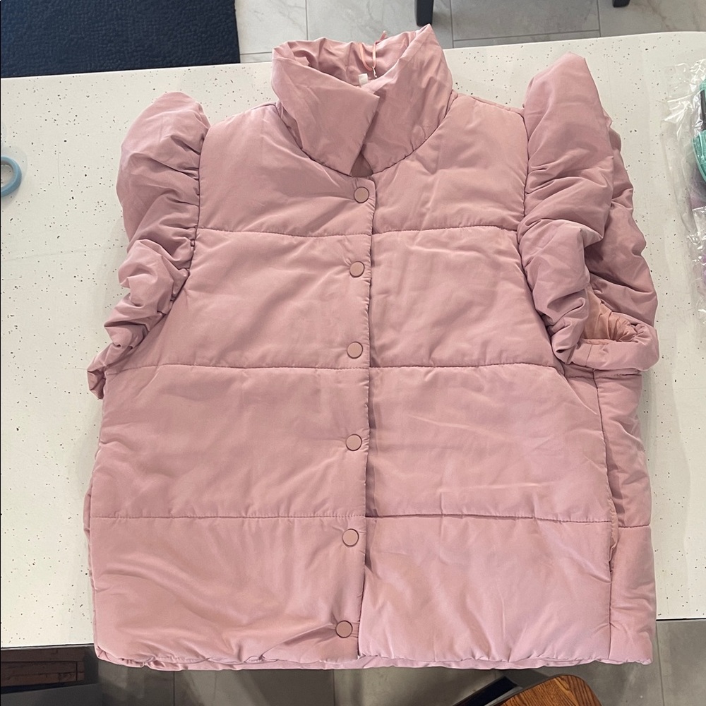Entro Light Pink Kids Puffer Jacket